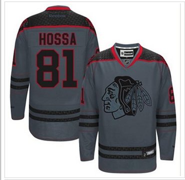 Chicago Blackhawks #81 Marian Hossa Charcoal Cross Check Fashion Stitched NHL Jersey Chicago Blackhawks #81 Marian Hossa Charcoal Cross Check Fashion Stitched NHL Jersey