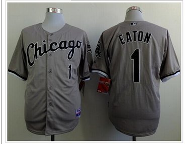 Chicago White Sox #1 Adam Eaton Grey Cool Base Stitched Baseball Jersey