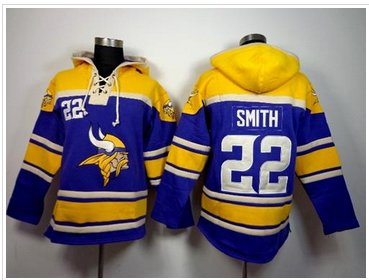 Minnesota Vikings #22 Harrison Smith Purple Sawyer Hooded Sweatshirt Stitched NFL Jersey