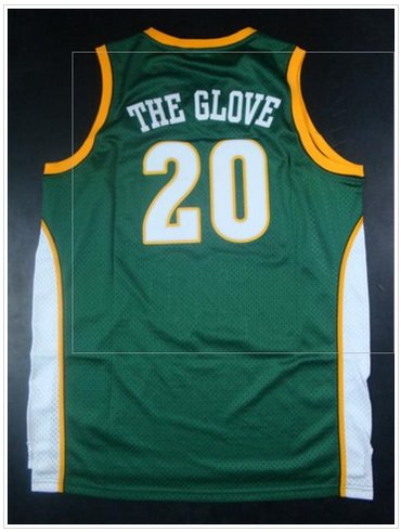 Oklahoma City Thunder Mitchell And Ness #20 Gary Payton Green The Glove Stitched NBA Jersey