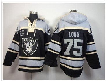 Oakland Raiders #75 Howie Long Black Sawyer Hooded Sweatshirt NFL Hoodie