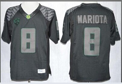 Oregon Duck 8 Marcus Mariota Blackout College Football Limited NCAA Jerseys