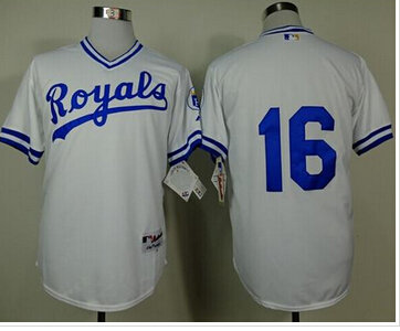 Kansas City Royals #16 Billy Butler White 1974 Turn Back The Clock Stitched Baseball Jersey