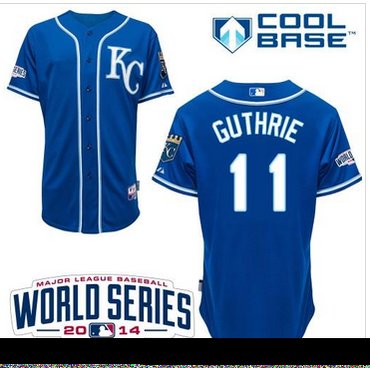 Royals #5 George Brett Light Blue Alternate Cool Base W 2014 World Series Patch Stitched Baseball Jersey