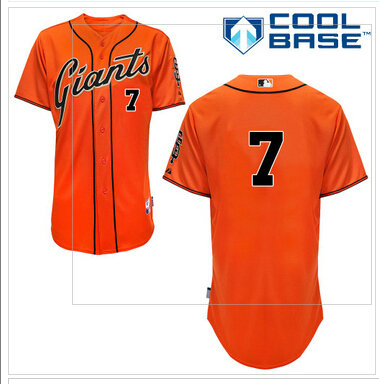 San Francisco Giants #7 Gregor Blanco Orange Alternate Cool Base Baseball Jersey