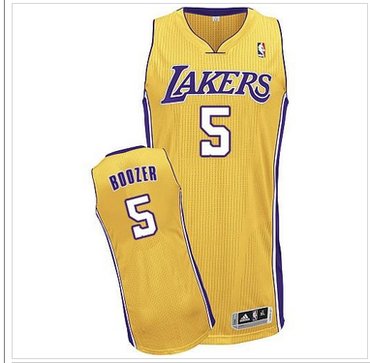 Revolution 30 Los Angeles Lakers #5 Carlos Boozer Yellow NBA Jersey