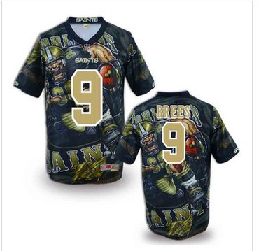 New Orleans Saints #9 Drew Brees Stitched NFL Elite Fanatical Version Jersey (1)