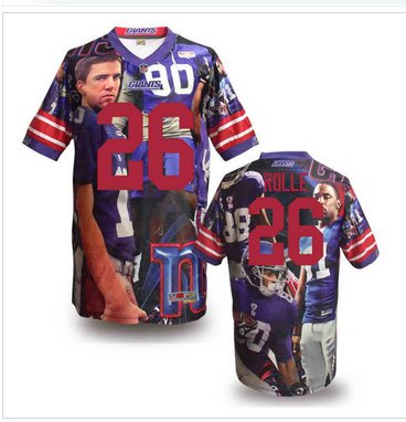 New York Giants #26 Antrel Rolle Stitched NFL Elite Fanatical Version Jersey (7)