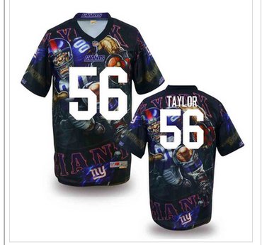 New York Giants #56 Lawrence Taylor Stitched NFL Elite Fanatical Version Jersey (1)