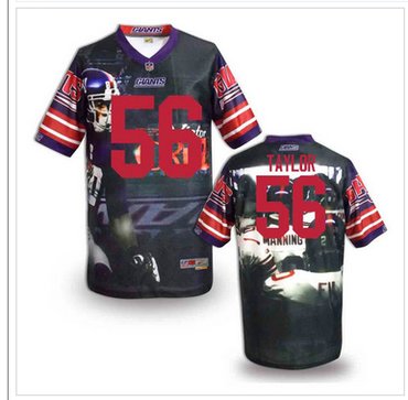 New York Giants #56 Lawrence Taylor Stitched NFL Elite Fanatical Version Jersey (2)