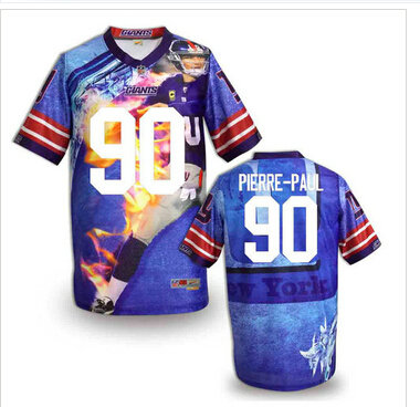 New York Giants #90 Jason Pierre-Paul Stitched NFL Elite Fanatical Version Jersey (4)