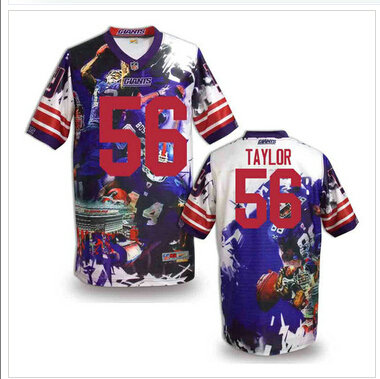 New York Giants #56 Lawrence Taylor Stitched NFL Elite Fanatical Version Jersey (3)