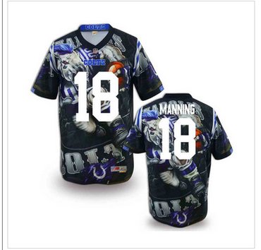 Indianapolis Colts #18 Peyton Manning Stitched NFL Elite Fanatical Version Jersey (1)