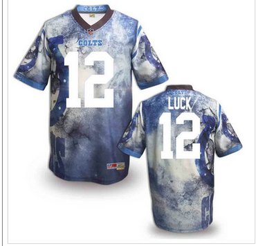 Indianapolis Colts #12 Andrew Luck Stitched NFL Elite Fanatical Version Jersey (8)