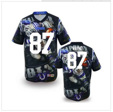 Indianapolis Colts #87 Reggie Wayne Stitched NFL Elite Fanatical Version Jersey (1)