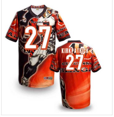 Cincinnati Bengals 27# Dre Kirkpatrick Stitched NFL Elite Fanatical Version Jersey (6)