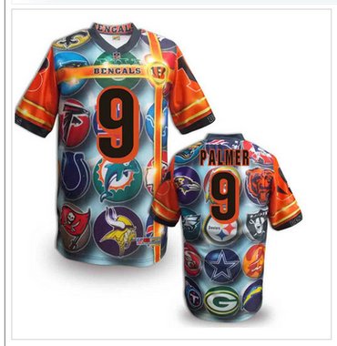 Cincinnati Bengals 9# Carson Palmer Stitched NFL Elite Fanatical Version Jersey (10)