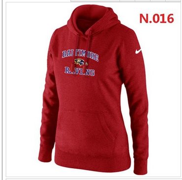 Women's NEW Baltimore Ravens Heart & Soul Pullover Hoodie Red