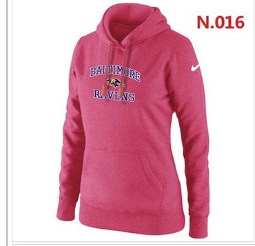 Women's NEW Baltimore Ravens Heart & Soul Pullover Hoodie Pink