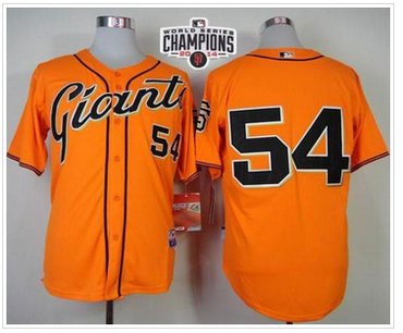 Giants #54 Sergio Romo Orange Cool Base W 2014 World Series Champions Patch Stitched Baseball Jersey Giants #54 Sergio Romo Orange Cool Base W 2014 World Series Champions Patch Stitched Baseball Jersey