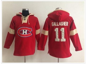 Montreal Canadiens #11 Brendan Gallagher Red Pullover NHL Hoodie Montreal Canadiens #11 Brendan Gallagher Red Pullover NHL Hoodie