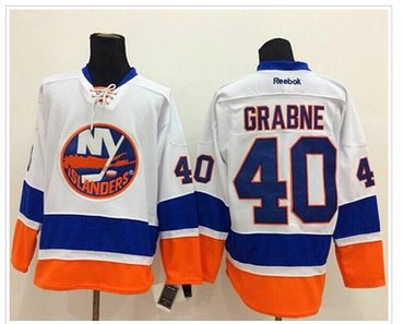 New York Islanders #40 Michael Grabner White Stitched NHL Jersey