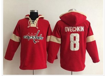 Washington Capitals #8 Alex Ovechkin Red Pullover NHL Hoodie Washington Capitals #8 Alex Ovechkin Red Pullover NHL Hoodie