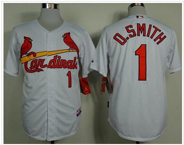 St. Louis Cardinals #1 Ozzie Smith White Cool Base Stitched Baseball Jersey