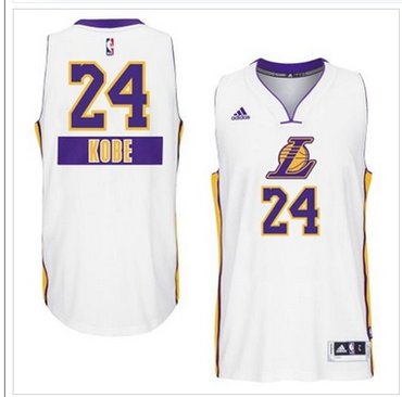 Los Angeles Lakers #24 Kobe Bryant White 2014-15 Christmas Day Stitched NBA Jersey