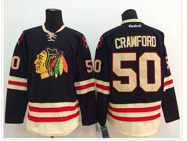 Chicago Blackhawks #50 Corey Crawford Black 2015 Winter Classic Stitched NHL Jersey