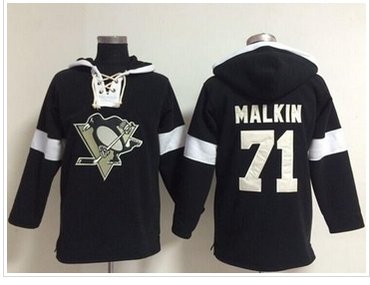 Pittsburgh Penguins #71 Evgeni Malkin Black NHL Pullover Hoodie Pittsburgh Penguins #71 Evgeni Malkin Black NHL Pullover Hoodie