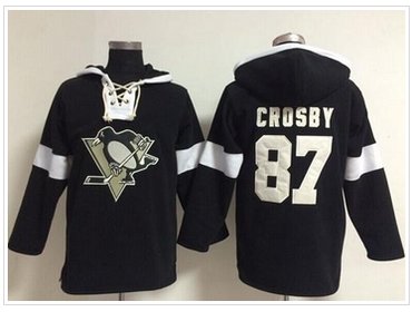 Pittsburgh Penguins #87 Sidney Crosby Black NHL Pullover Hoodie Pittsburgh Penguins #87 Sidney Crosby Black NHL Pullover Hoodie