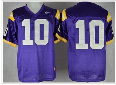 LSU Tigers #10 Anthony Jennings Purple Stitched NCAA Jersey