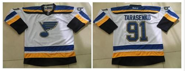 St.Louis Blues #91 Vladimir Tarasenko White Stitched NHL Jersey