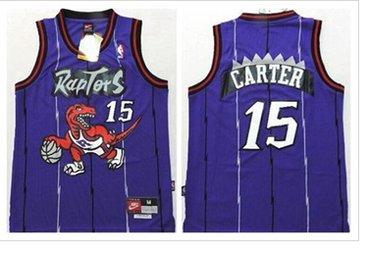 Youth NBA Raptors #15 Vince Carter Purple Throwback Jersey