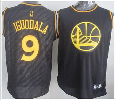 Golden State Warriors #9 Andre Iguodala Black Precious Metals Fashion Stitched NBA Jersey