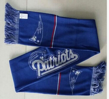 New England Patriots Blue Metallic Thread Scarf New England Patriots Blue Metallic Thread Scarf