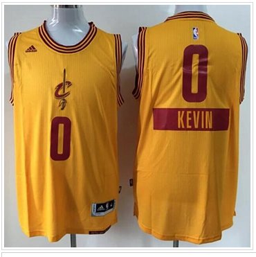 Cleveland Cavaliers #0 Kevin Love Yellow 2014-15 Christmas Day Stitched NBA Jersey