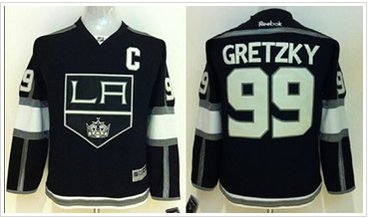 Youth NHL Kings #99 Wayne Gretzky Black Home Stitched Jersey