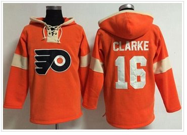 Philadelphia Flyers #16 Bobby Clarke Orange Pullover NHL Hoodie