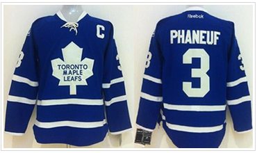 Toronto Maple Leafs #3 Dion Phaneuf Blue Stitched NHL Jersey