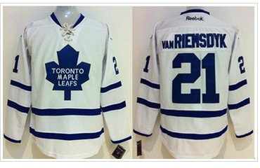 Toronto Maple Leafs #21 James Van Riemsdyk White Stitched NHL Jersey
