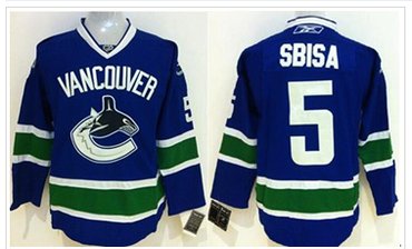 Vancouver Canucks #5 Luca Sbisa Blue Stitched NHL Jersey Vancouver Canucks #5 Luca Sbisa Blue Stitched NHL Jersey