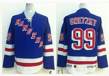 New York Rangers #99 Wayne Gretzky Blue Stitched NHL Jersey