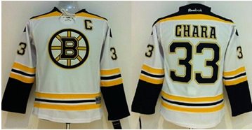 Youth NHL Bruins #33 Zdeno Chara White Jersey