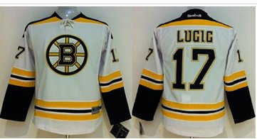 Youth NHL Bruins #17 Milan Lucic White Jersey
