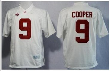 Alabama Crimson Tide 9 Amari Cooper White Limited NCAA Jerseys