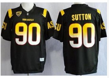 Arizona State Sun Devis (ASU) 90 Will Sutton Black NCAA Jerseys Arizona State Sun Devis (ASU) 90 Will Sutton Black NCAA Jerseys