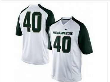 Michigan State Spartans 40 Max Bullough White College Football NCAA Jerseys