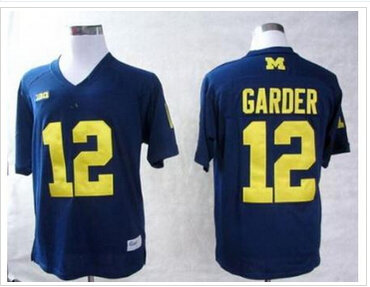 Michigan Wolverines 12 Devin Gardner Blue Big Ten Patch College Football NCAA Jerseys